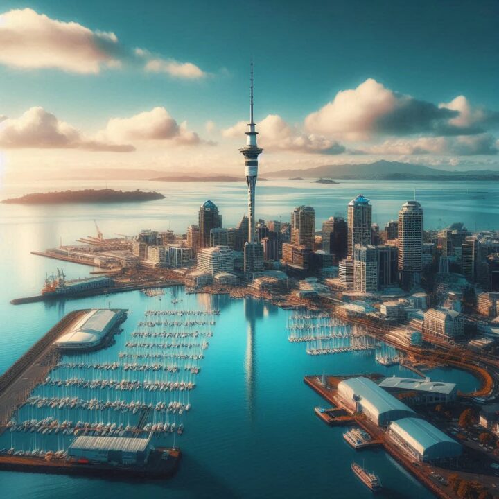 auckland harbor and cbd