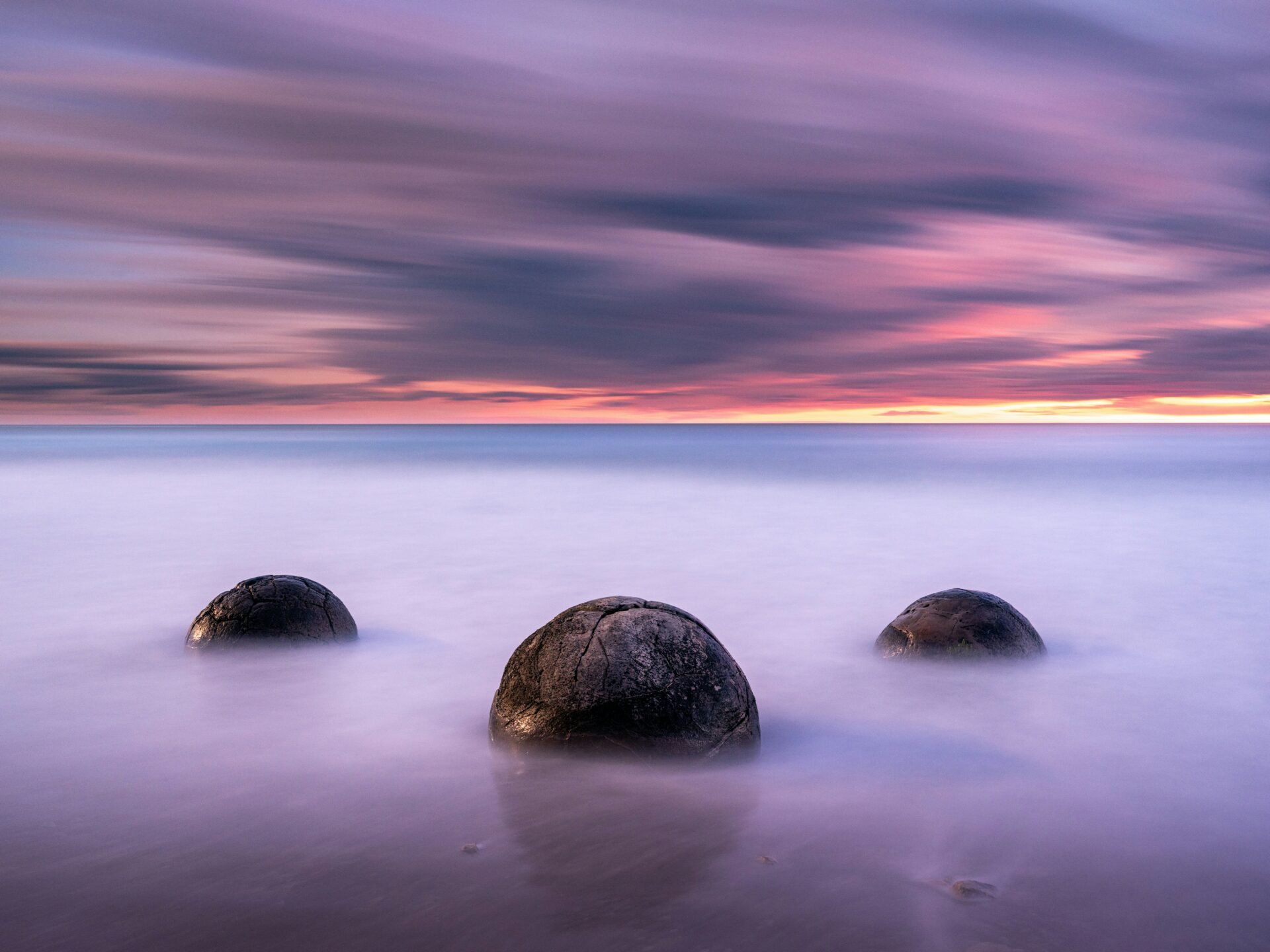 boulder beach otago dunedin nouvelle zelande