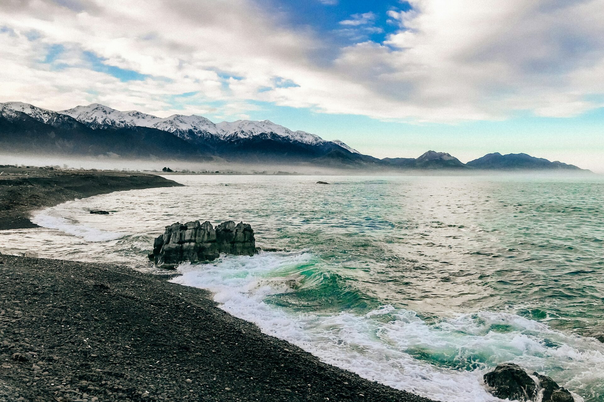 montagnes eneigees kaikoura