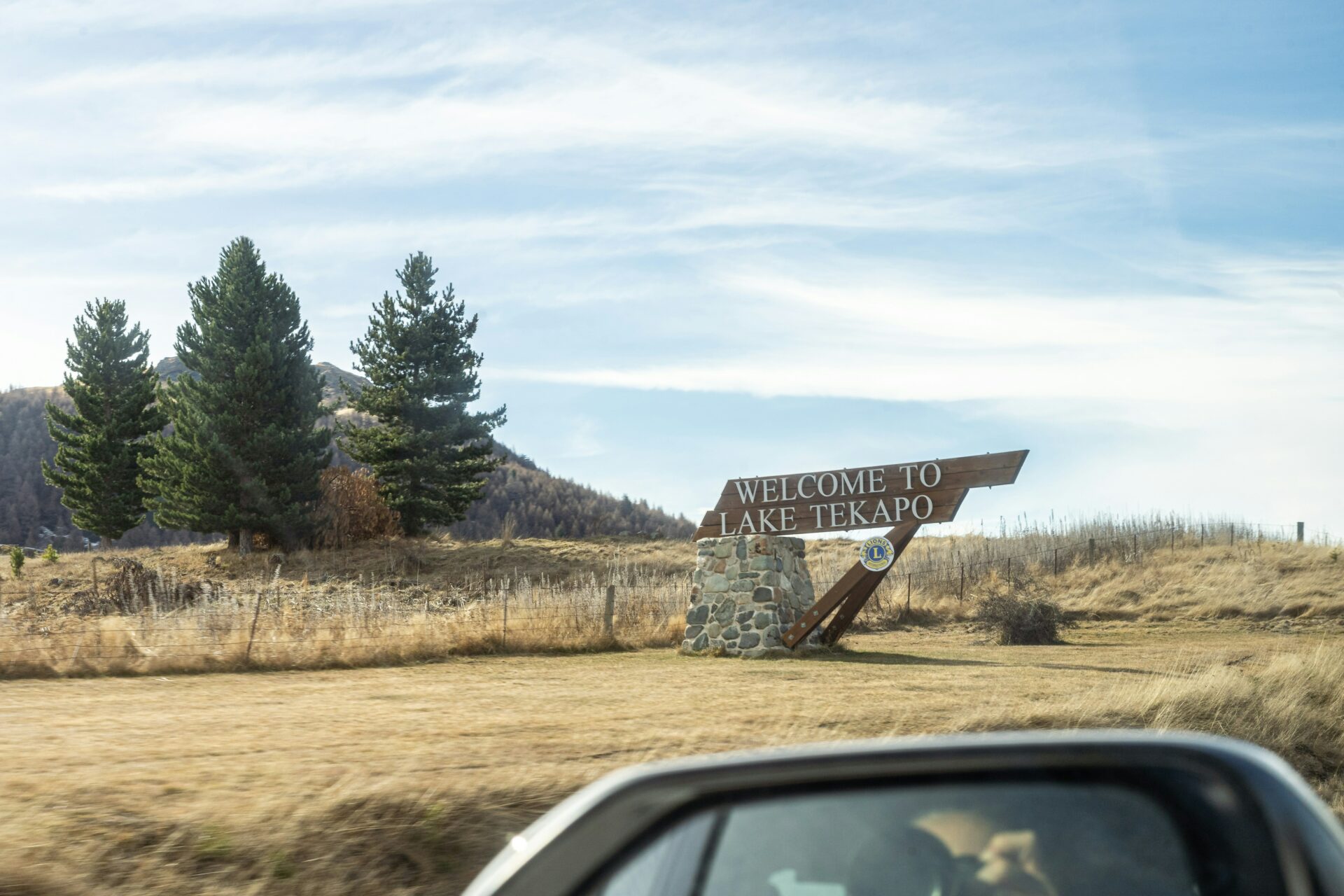 panneau bienvenue lac tekapo