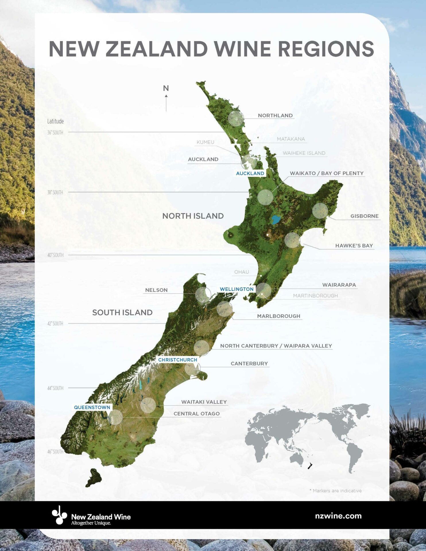 new zealand wine map a4