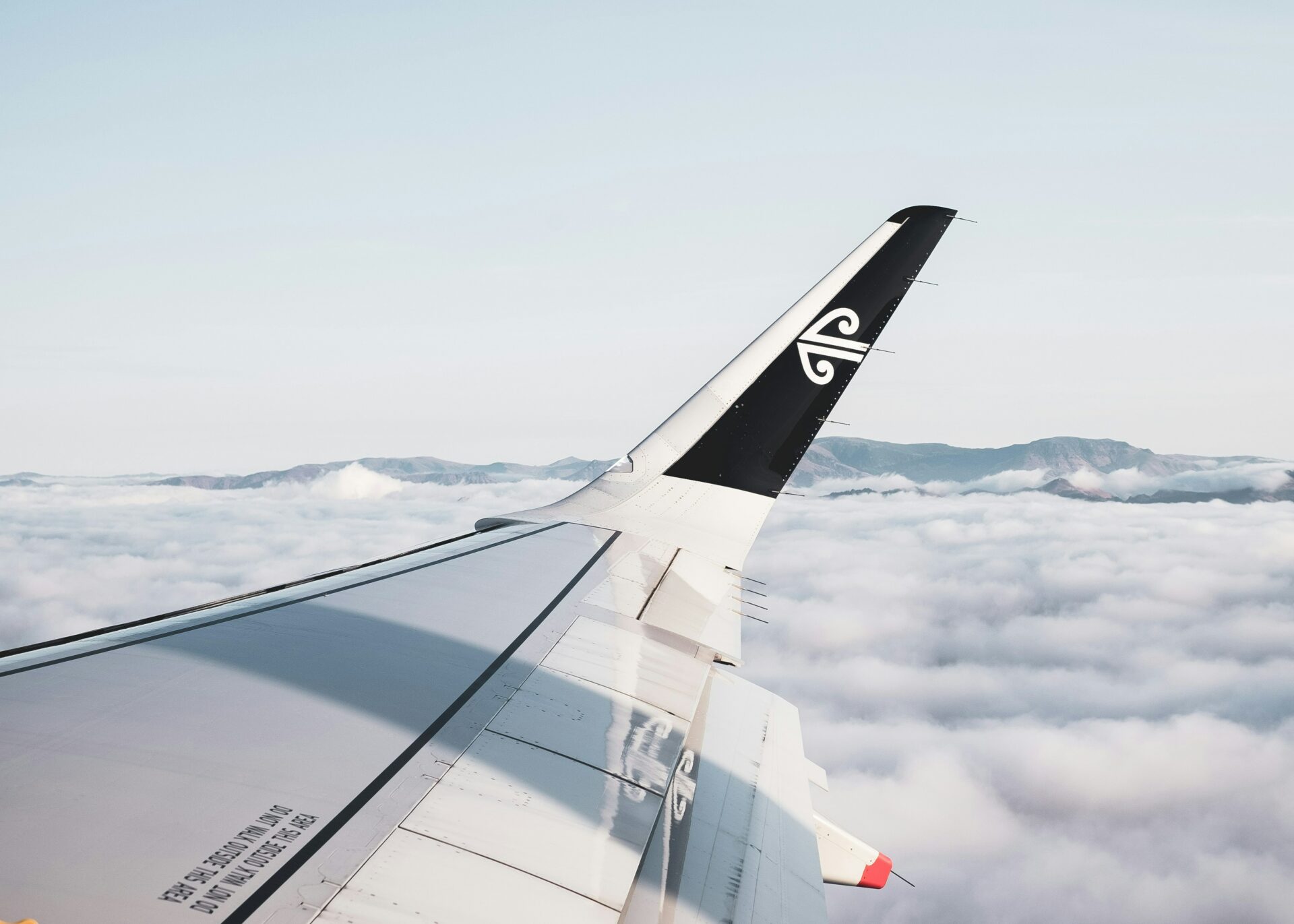 avion air nz au dessus des nuages