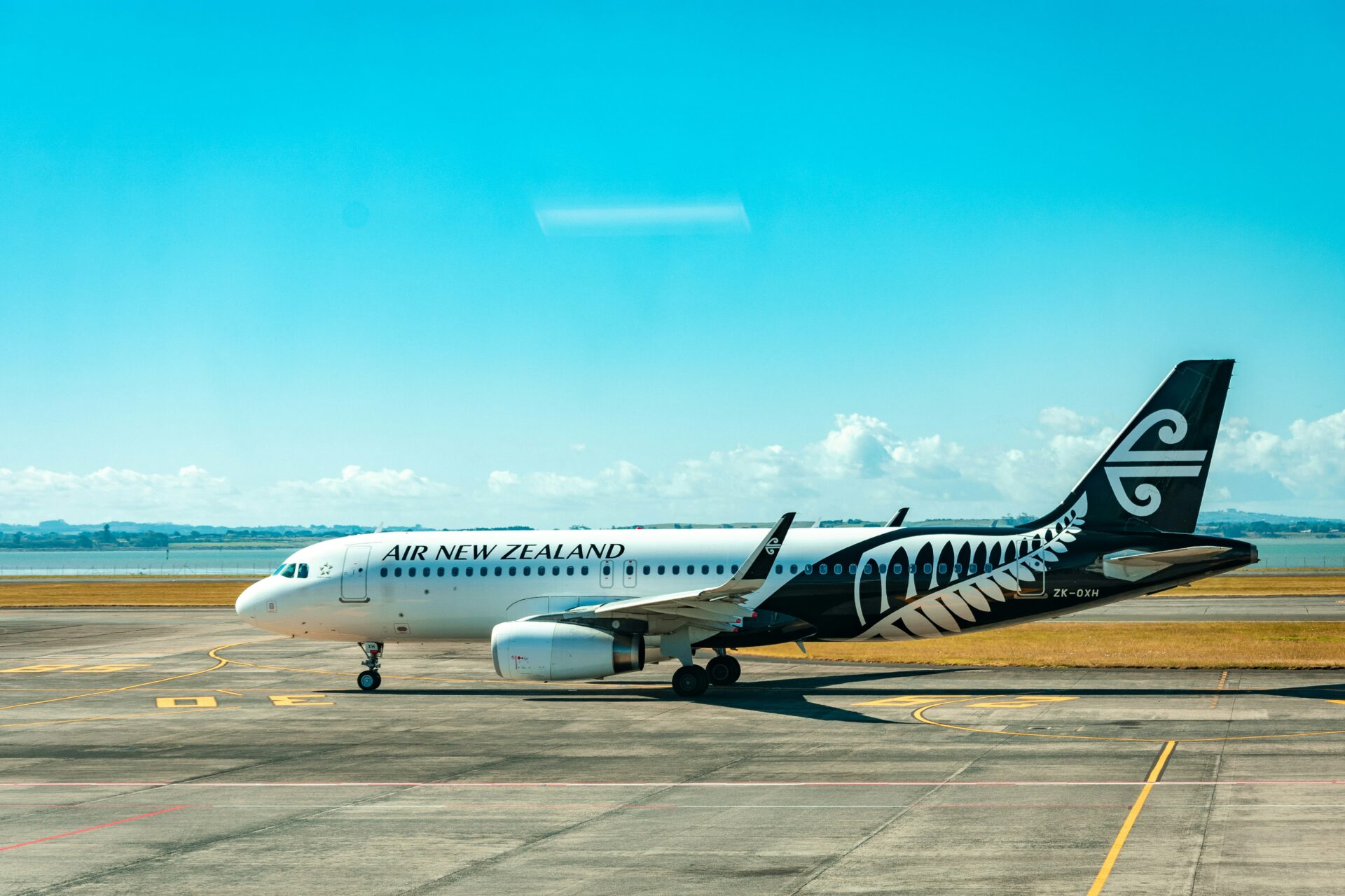 avion air new zealand sur le tarmac