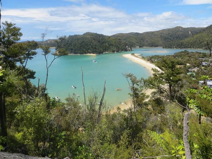 vue de randonnee sur abel tasman