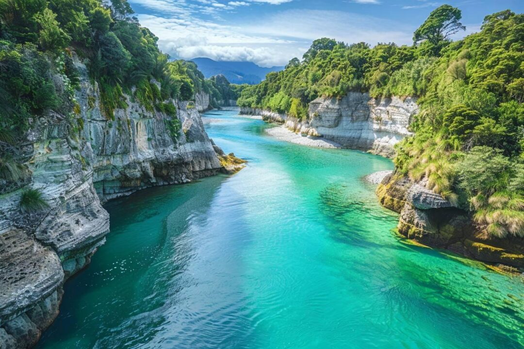 Découvrez Hokitika Gorge : une merveille naturelle aux eaux turquoise en Nouvelle-Zélande