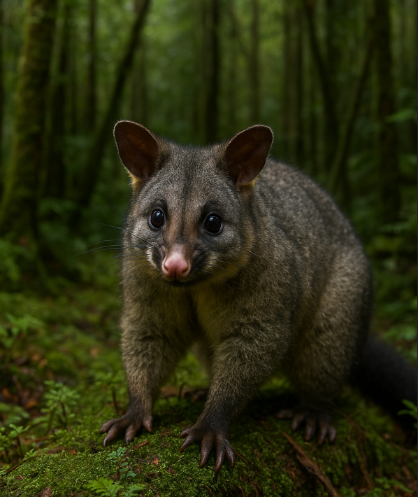 possum dans une foret de nouvelle zelande