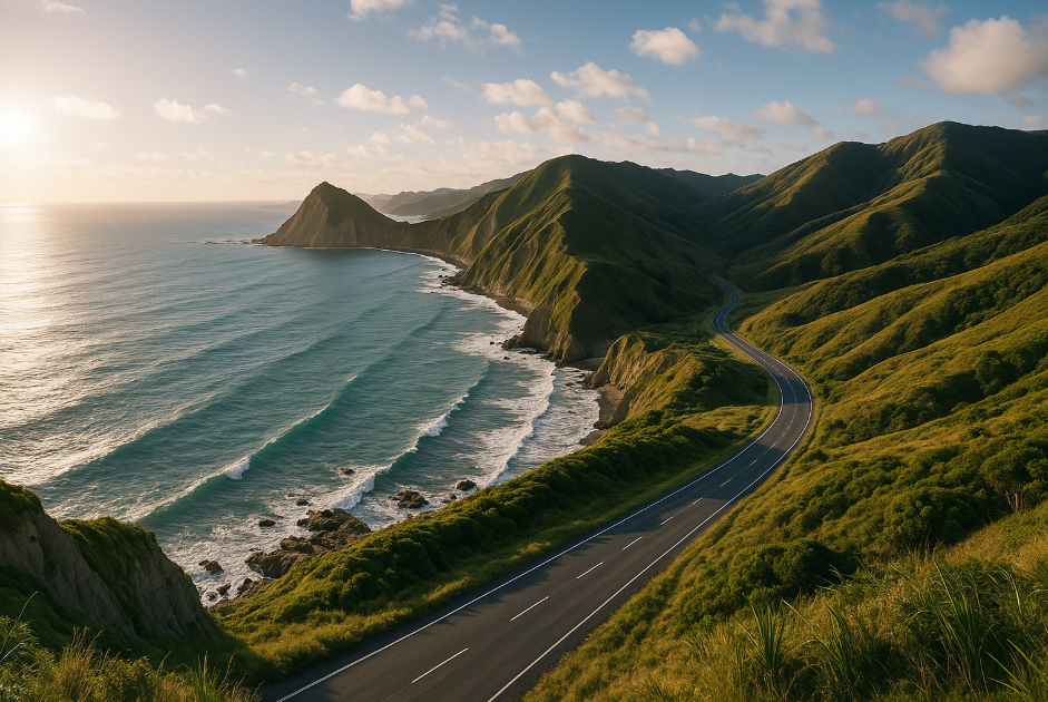 vue panoramique de la côte d’east cape